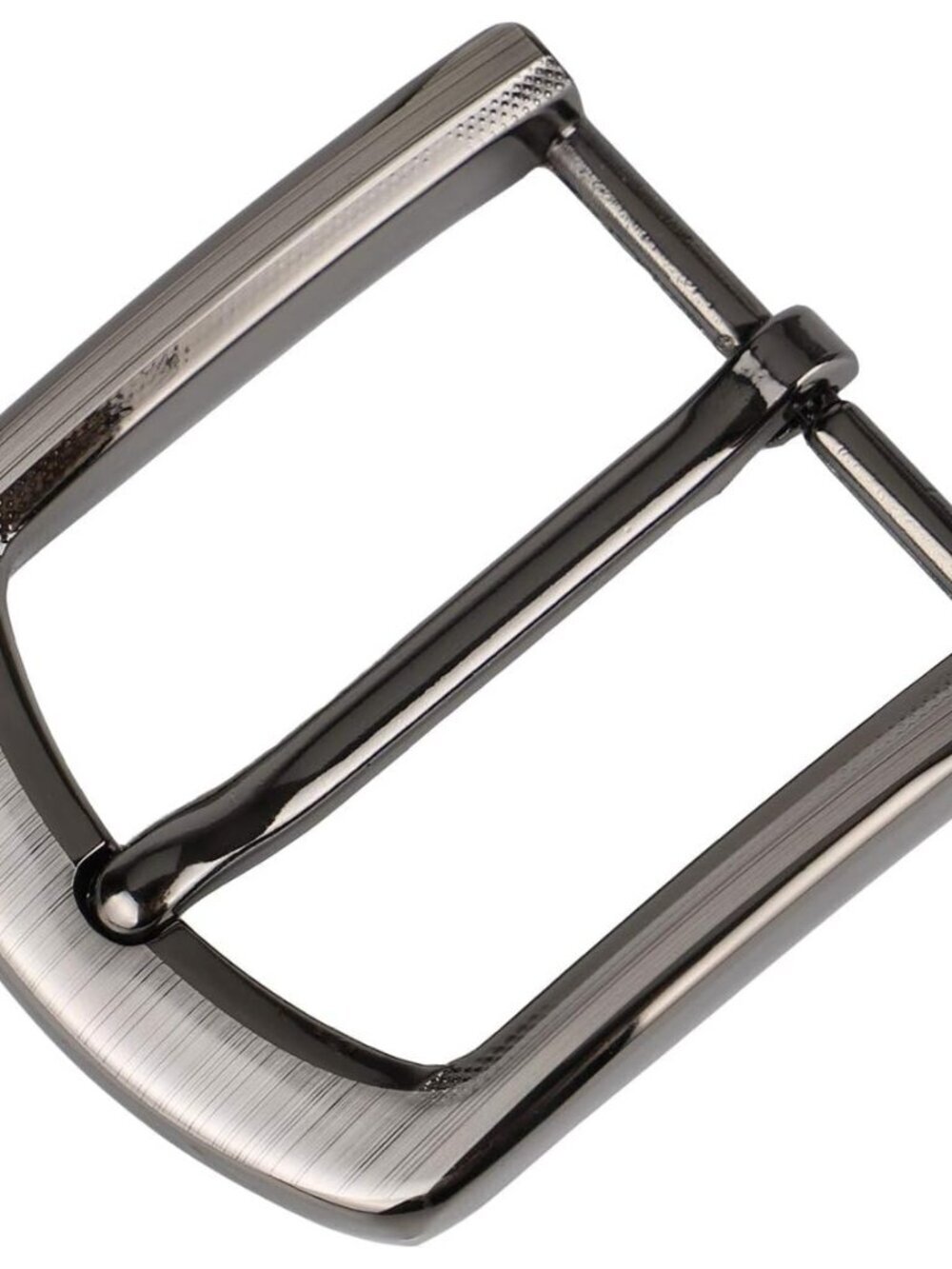 Men's Grey 6 Single Prong Square 1.5 Inches (38-40 Mm) Replacement Belt Buckle